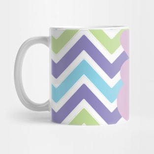 Lilac Easter Bunny with Pastel Chevrons Mug